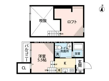 キキ・ド・KUMA(ワンルーム/1階)の間取り写真