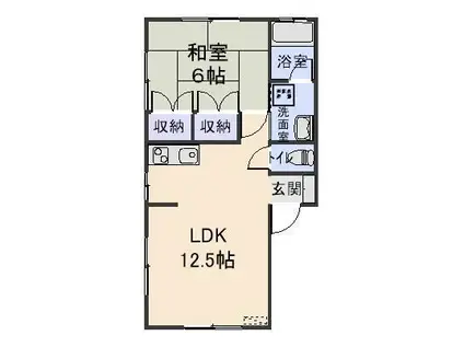 コーポ百幸(1LDK/1階)の間取り写真