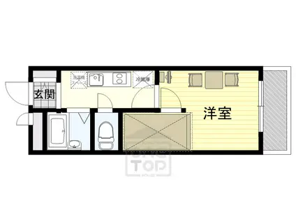 リブラレジデンス茨木(1K/2階)の間取り写真