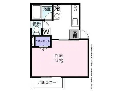 コーポ・タンドウル(1K/2階)の間取り写真