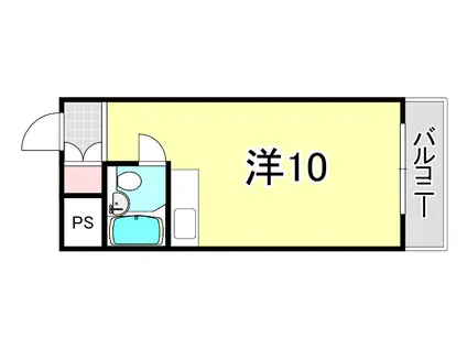 LA VERITA武庫川(ワンルーム/4階)の間取り写真