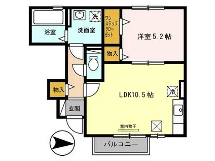 シャルマンカルチェ(1LDK/1階)の間取り写真