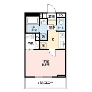 フルール野並(1K/2階)の間取り写真