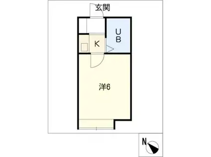 コスモ21御幸(1K/1階)の間取り写真