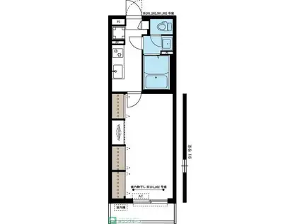 リブリ・ALBA中浦和(1K/1階)の間取り写真