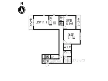 シャーメゾン伏見桂川(2LDK/3階)の間取り写真