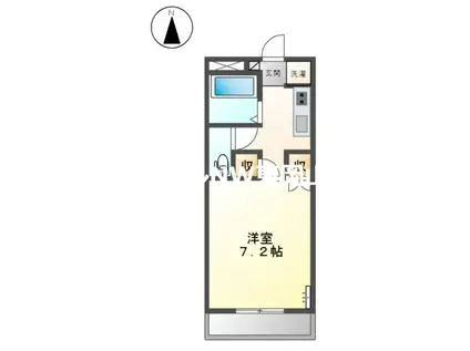 サンシャインマルゲン(1K/2階)の間取り写真