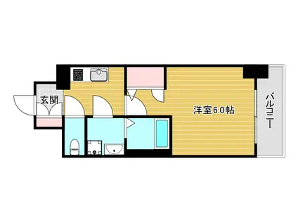 エスリード弁天町ルシェンテ(1K/5階)の間取り写真