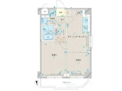 ルーブル上板橋(2DK/4階)の間取り写真