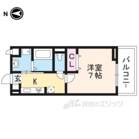 ハーバルハウス(1K/2階)の間取り写真