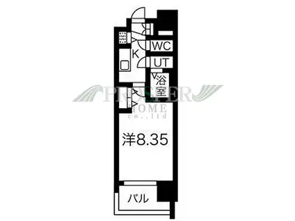 JPレジデンス大阪城南II(1K/5階)の間取り写真