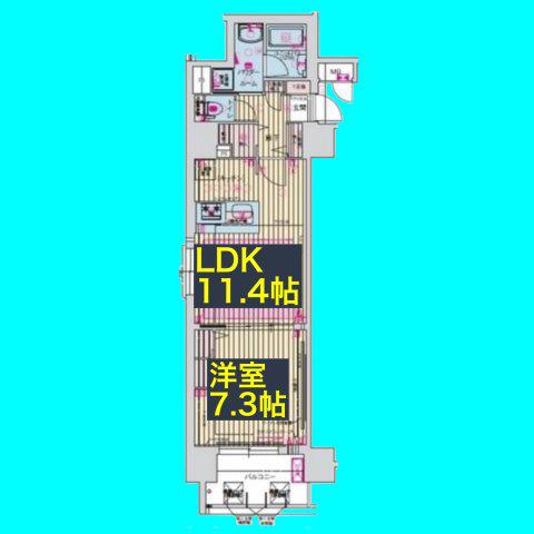 プレサンス丸の内フォート(1LDK/9階)の間取り写真