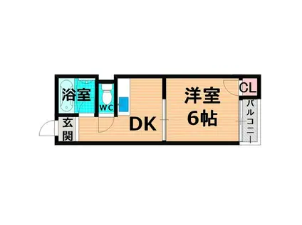 ミヤックス千林(1DK/4階)の間取り写真