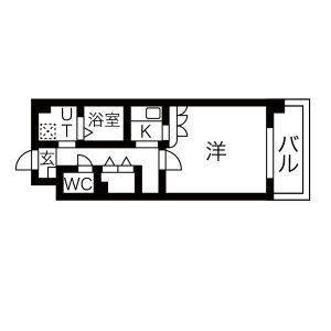 サムティ筥崎宮前(1K/12階)の間取り写真