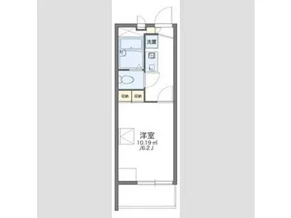 レオパレスグルワール(1K/1階)の間取り写真