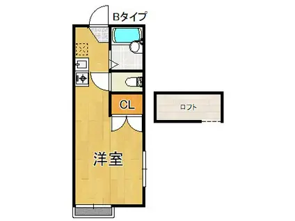 レオパレス泉佐野(1K/1階)の間取り写真