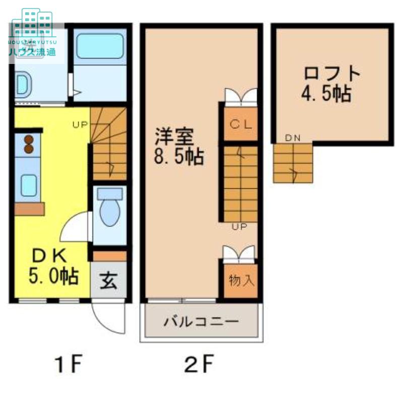 カロンHAYAMA(1DK/1階)の間取り写真