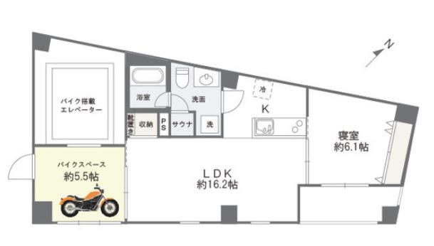 EG-12B(1LDK/2階)の間取り写真