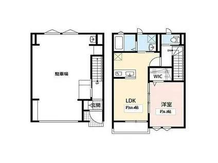 エスパース茅ヶ崎海岸(1LDK/1階)の間取り写真