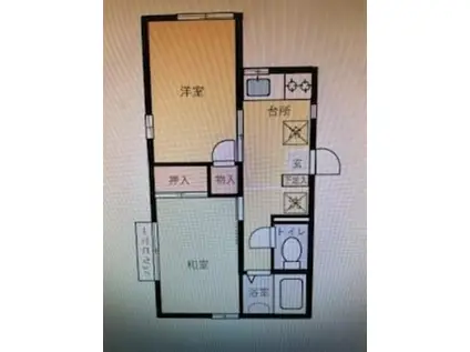 ハイツ・わたなべ(2K/2階)の間取り写真