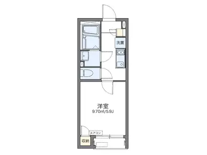 ローゼル吉祥寺(1K/1階)の間取り写真