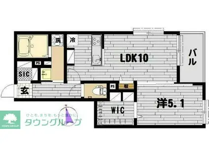 LAPLAGE材木座(1LDK/3階)の間取り写真