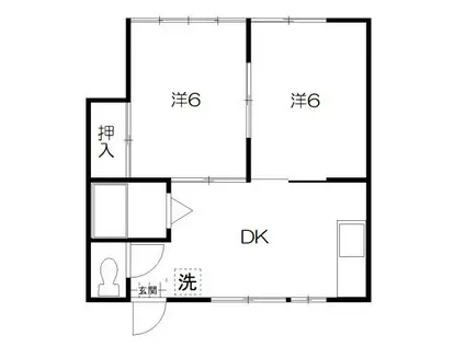 レオパレス門真みなみA(1K/2階)の間取り写真