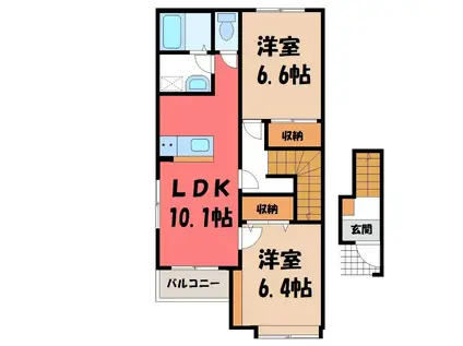ジェム フォレスト(2LDK/2階)の間取り写真