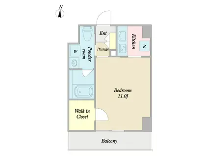 グランアルモニ(ワンルーム/2階)の間取り写真