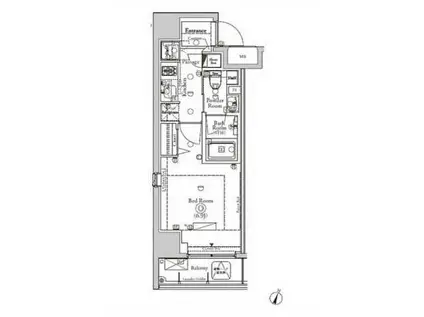 BPRレジデンス神田富山町(1K/3階)の間取り写真