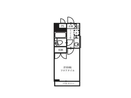 コスモリード国分寺(1K/6階)の間取り写真