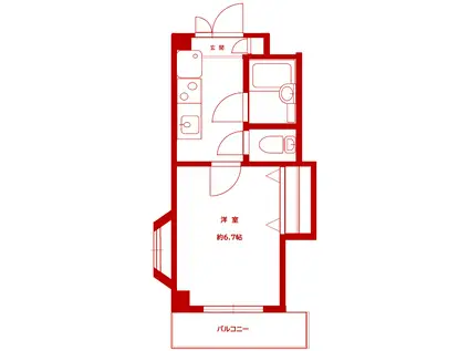 リーヴェルステージ武蔵小杉ディアス(1K/1階)の間取り写真