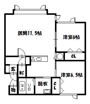 NOK HUUK(1LDK/2階)の間取り写真