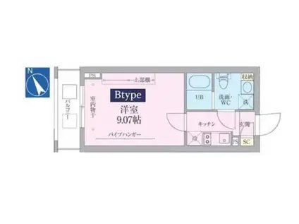 シティクリエーションスカイ(1K/3階)の間取り写真