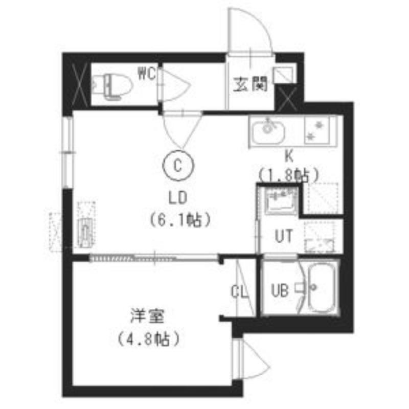 セフィーロ・フィオーレ(1LDK/1階)の間取り写真