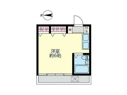 タプラ下荻野(ワンルーム/3階)の間取り写真