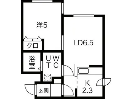 PORTOFINOW18(1LDK/4階)の間取り写真