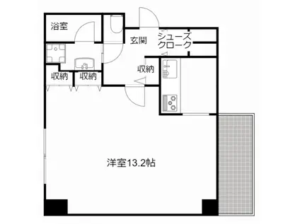 LA CASA ALBA DUE(1K/9階)の間取り写真