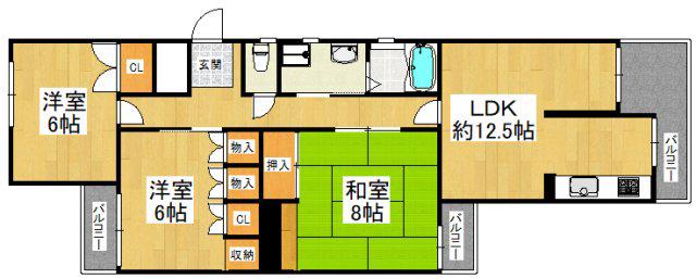 新檜尾台第4次 18号棟(3LDK/2階)の間取り写真
