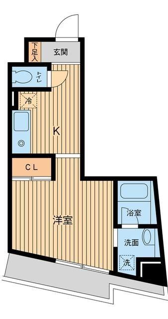 エポック45(1K/3階)の間取り写真