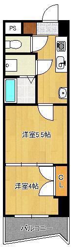 ロイヤルマジェスティ(2K/13階)の間取り写真