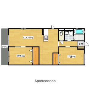 コンフォート長住(2LDK/1階)の間取り写真