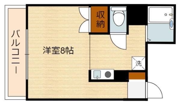 ジュネスタムラ(1K/2階)の間取り写真