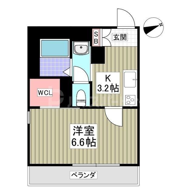 ラ・プティ・メゾン(1K/1階)の間取り写真