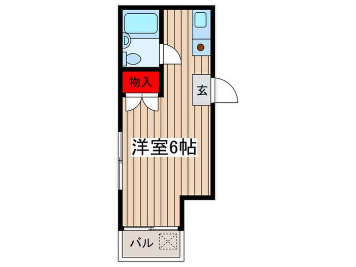 KSKサンパール(ワンルーム/3階)の間取り写真