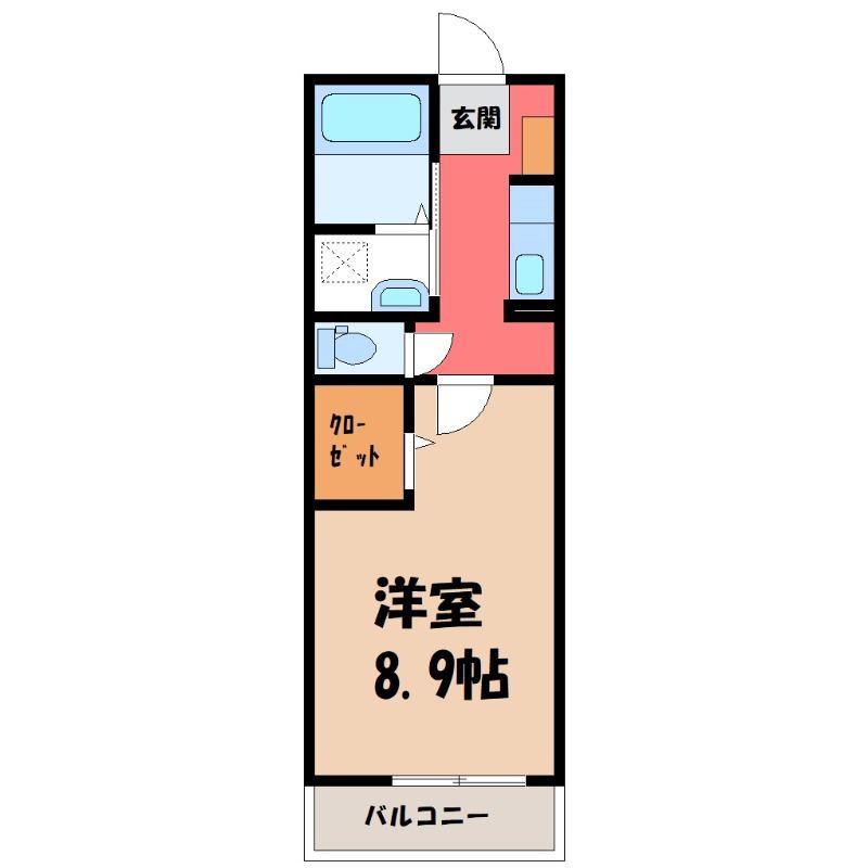 アルカンシエル(1K/1階)の間取り写真