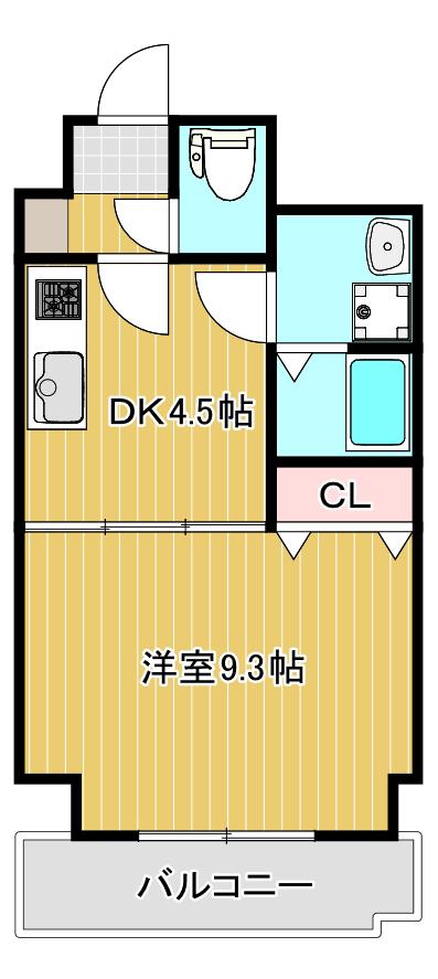 フォレスト本山(1DK/6階)の間取り写真