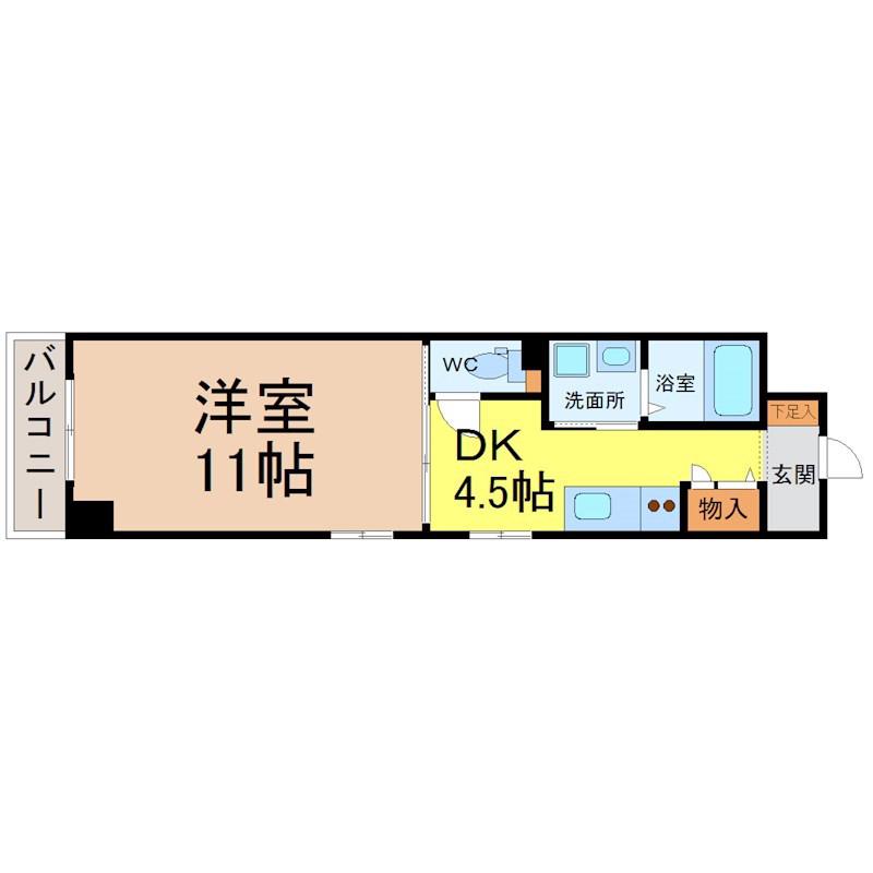 J-レジデンス栄II(1DK/2階)の間取り写真