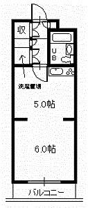 武王プラザ(ワンルーム/2階)の間取り写真