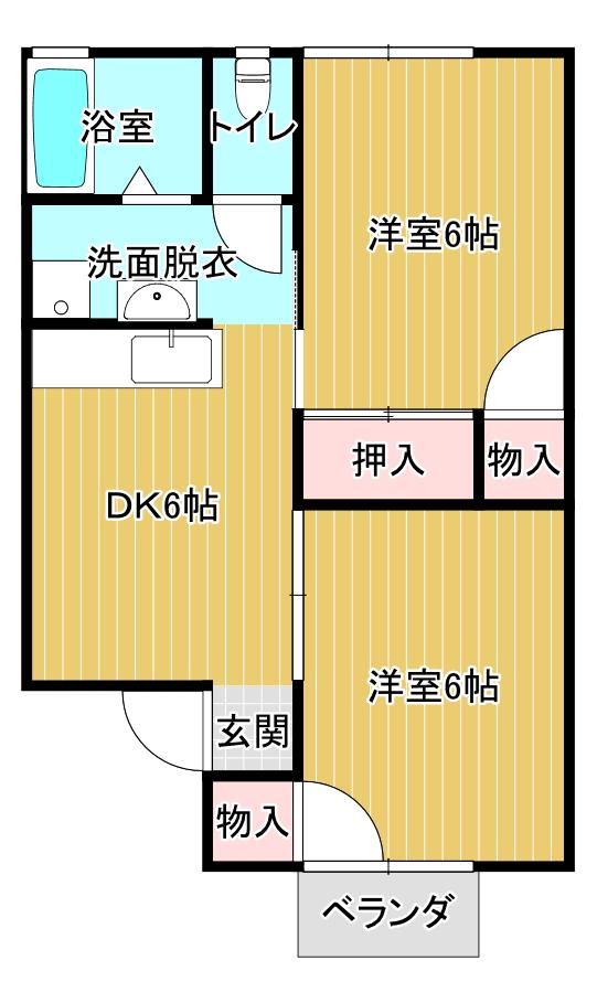 セジュール池田(2DK/1階)の間取り写真